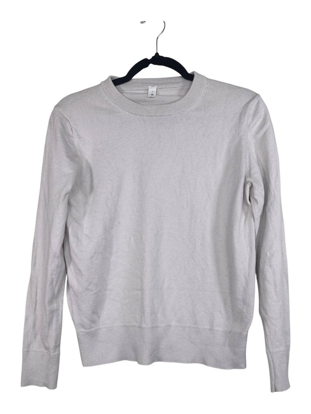 Lululemon Light Grey Crewneck Sweater Womens 6 Pullover Casual Athletic Basic
